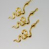 10 Snake Charms, Snake Pendant, Gold Snake