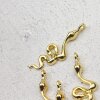 10 Snake Charms, Snake Pendant, Gold Snake