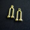 10 U Link Charms, Gold U Link Pendant