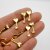 20 Heart lock metal Charms Pendant, Gold