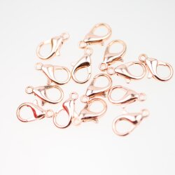 20 Karabiner Schmuck Verschluss, Schmuck Karabiner Rosegold 14x8 mm