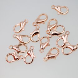 20 Karabiner Schmuck Verschluss, Schmuck Karabiner Rosegold 14x8 mm