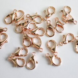 20 Lobster Claw Clasp, jewelry clasps Rosegold 14x8 mm