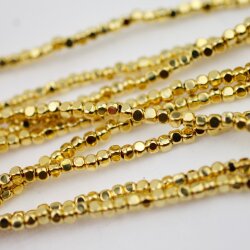 200 Brass square cube beads 2 mm, Spacer Beads