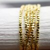 200 Brass square cube beads 2 mm, Spacer Beads