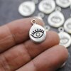 10 Eye Charms Pendant, evil eye Pendant, Silver Evil Eye