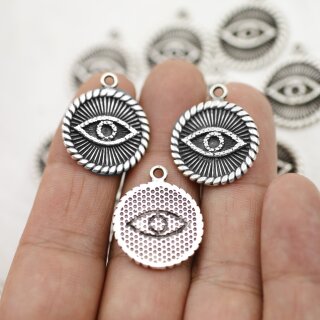 5 Anhänger Auge, Silber Auge, Allsehendes Auge