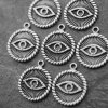 5 Eye Charms Pendant, evil eye Pendant, Silver Evil Eye