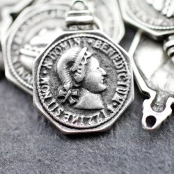 10 Peplica Charms, Replica Pendant, Coin Charms