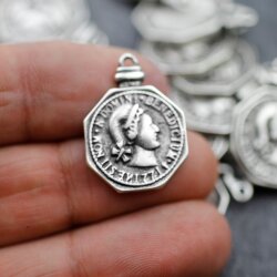 10 Peplica Charms, Replica Pendant, Coin Charms