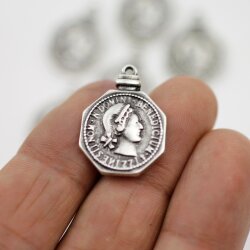 10 Peplica Charms, Replica Pendant, Coin Charms