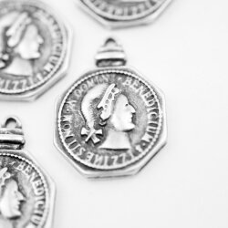 10 Peplica Charms, Replica Pendant, Coin Charms