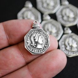 10 Peplica Charms, Replica Pendant, Coin Charms