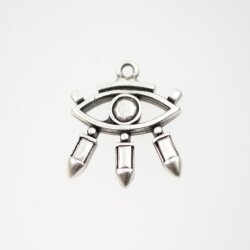 5 Eye Charms Pendant, evil eye Pendant, Silver Evil Eye