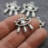 5 Eye Charms Pendant, evil eye Pendant, Silver Evil Eye