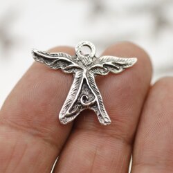 10 Angel Charms, Angel Pendant, Cute Guardian Angel, Mini...