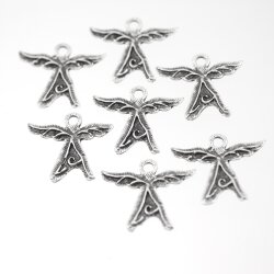 10 Angel Charms, Angel Pendant, Cute Guardian Angel, Mini Angel Charms