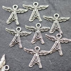 10 Angel Charms, Angel Pendant, Cute Guardian Angel, Mini Angel Charms