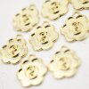 10 Yin Yang charms Gold, Flower Charms, for Enamel Charm