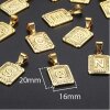 Letter Pendants, Charms gold