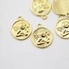 10 Angel Charms, Gold Angel Pendant