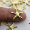 20 Starfish Charms, Gold Starfish Pendant