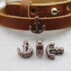 10 Anchor Slider Beads, antique copper