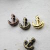 10 Anchor Slider Beads, gold