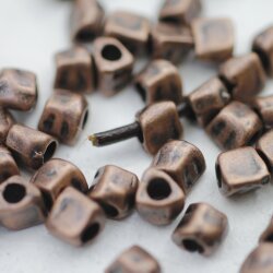 20 antique copper spacer beads