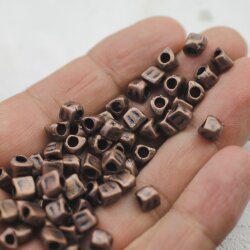 20 antique copper spacer beads