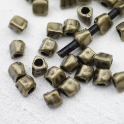 20 Metallperlen, Metallspacer Messing Perlen