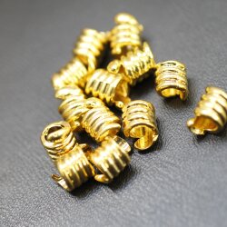 20 Metallperlen, Metallspacer, gold