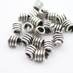 20 Spacer Beads, antique silver