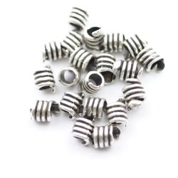 20 Spacer Beads, antique silver