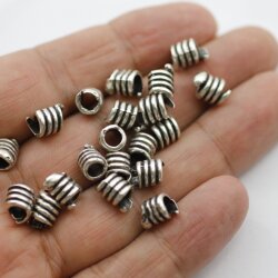 20 Spacer Beads, antique silver