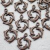 10 Antique Copper Dolphin Charms