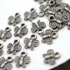 10 Schmetterling Anhänger, Charms, altmessing