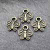 10 Schmetterling Anhänger, Charms, altmessing