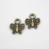 10 Butterfly Charms Pendant, Antique Brass Butterfly