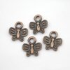 10 Butterfly Charms Pendant, Antique Copper Butterfly