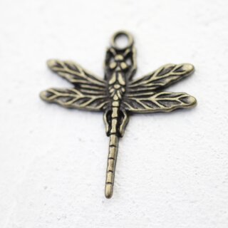 10 Antique Brass Dragonfly Charms Pendant