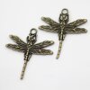 10 Antique Brass Dragonfly Charms Pendant