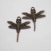 10 Antique Copper Dragonfly Charms Pendant