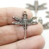 10 Antique Copper Dragonfly Charms Pendant