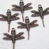 10 Antique Copper Dragonfly Charms Pendant