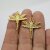 10 Gold Dragonfly Charms Pendant