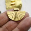 5 Half Moon Tribal Pendant, Ethnic Pendant, gold