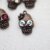 10 Antique Copper Lady Skull, Deaths head Charms Pendant