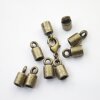 10 Antique Brass Endparts for 5 mm Leather