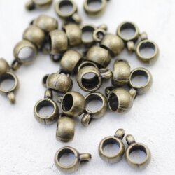 20 Antique Brass Spacer bead w. Loop, Bail Beads
